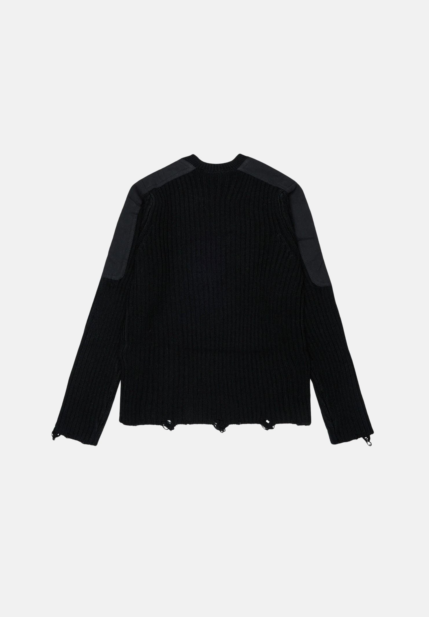 DIESEL Maglione KAMAR nero, per donna, ragazzi e bambini con orli effetto destroyed e logo Oval D ricamato sulla manica. J02980KYA2G K900 DIESEL 