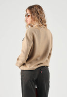 DIESEL Maglione girocollo sandy-sabbia per donna, ragazza e bambina  con grafica logo stampata. J02981KYAYX K708 DIESEL 