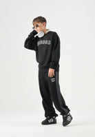DIESEL Pantalone sportivo jogger PTEAN nero, per donna, ragazzi e bambini con bande laterali J029830GEAD K900 DIESEL 