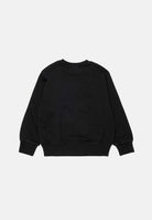DIESEL Felpa girocollo SJEANS OVER nero, per donna, ragazzi e bambini con logo Diesel frontale effetto sfrangiato. J029850GEAD K900 DIESEL 