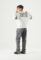 DIESEL Felpa girocollo SBAND  Off White, per donna, ragazzi e bambini con stampe logo stile college, J029880GEAD K141 DIESEL 