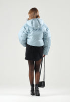 DIESEL Piumino  J-KUB-P DUSTY BLUE azzurro per donna, ragazzi e bambini con cappuccio J03016KXBVC K80U DIESEL 