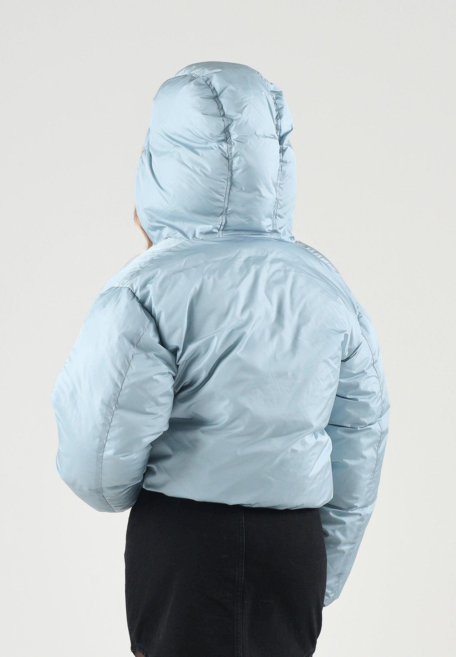 DIESEL Piumino  J-KUB-P DUSTY BLUE azzurro per donna, ragazzi e bambini con cappuccio J03016KXBVC K80U DIESEL 