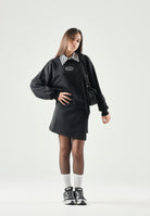 DIESEL Felpa SALILLY nera, per donna, ragazzi e  bambini  con logo Oval D frontale e linea morbida. J03017KYAZ3 K900 DIESEL 