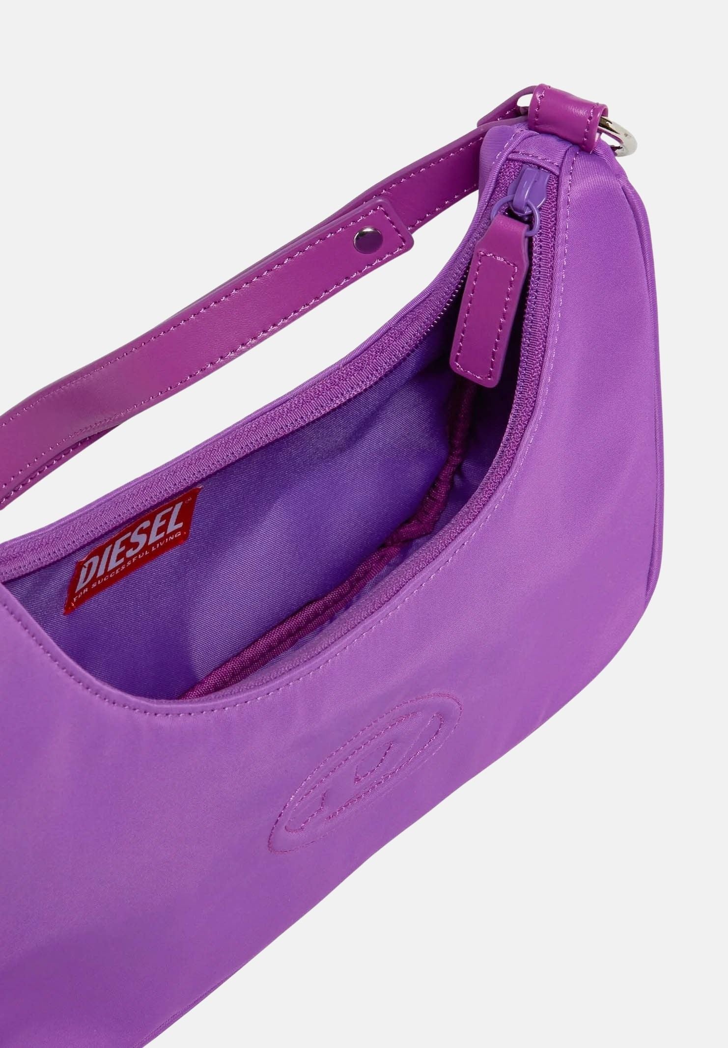 DIESEL Borsa a spalla WUNSY - NYLON SHOULDER Hyacinth Violet, viola, da donna con logo. J03143KXBEW K642 DIESEL 