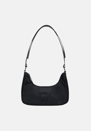 DIESEL Borsa a spalla WUNSY - NYLON SHOULDER nero da donna con logo Oval-D. J03143KXBEW K900 DIESEL 