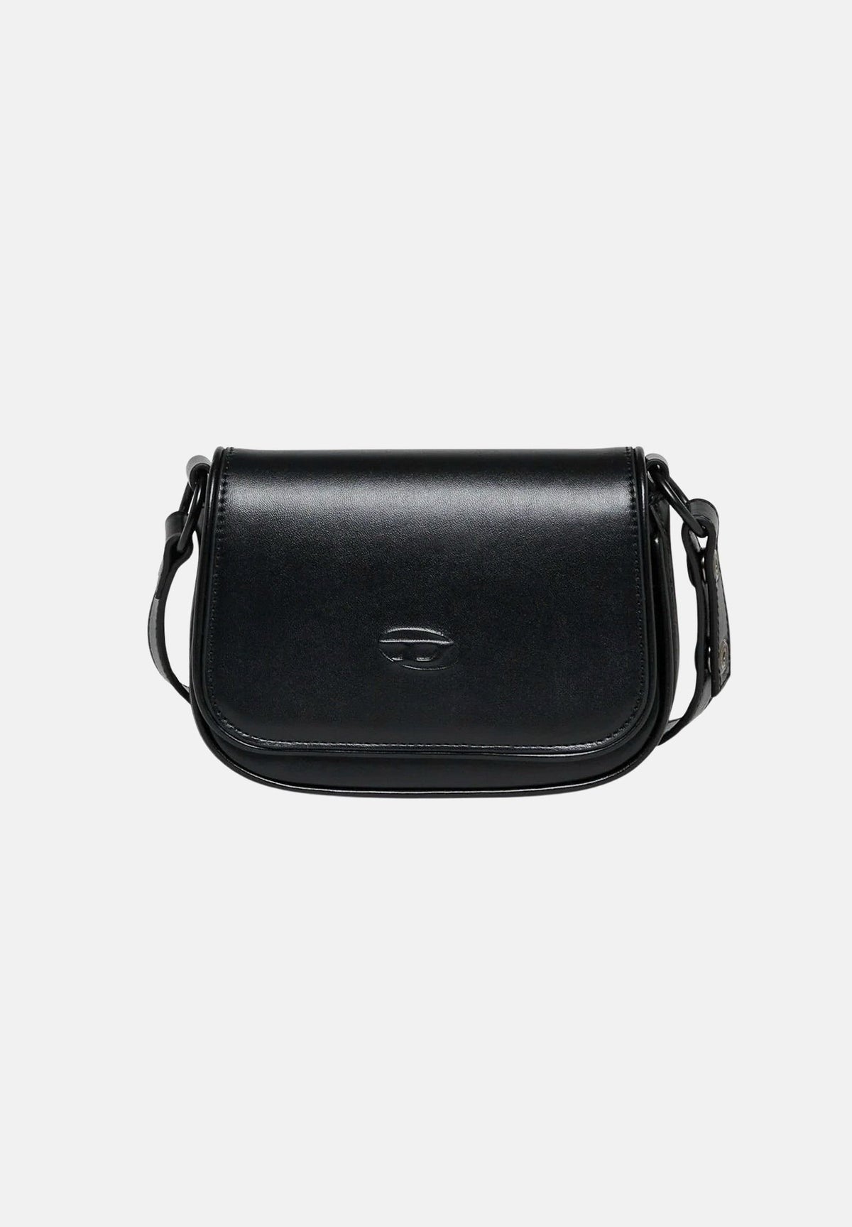 DIESEL Borsa WIRT nera per donna, ragazza e bambina con patta e logo Oval D impresso sul davanti. J03145KXBTB K900 DIESEL 
