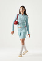 DIESEL Gonna GAMMY in maglia, colore brand Dusty Blue, azzurro cielo, per donna, ragazzi e bambini J03149KYA2G K80U DIESEL 