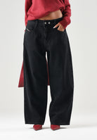 DIESEL Jeans D-ROXY-J nero per donna, ragazzi e bambini coon gamba ampia J03151KXBUA K02 DIESEL 