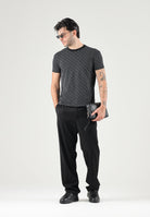 DSQUARED2 T-shirt girocollo nera per uomo con motivo logo monogram all-over D9H136390T 001 DSQUARED2 