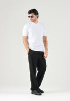 DSQUARED2 T-shirt girocollo bianca da uomo con logo etichetta sul fondo. D9M946350 100 DSQUARED2 
