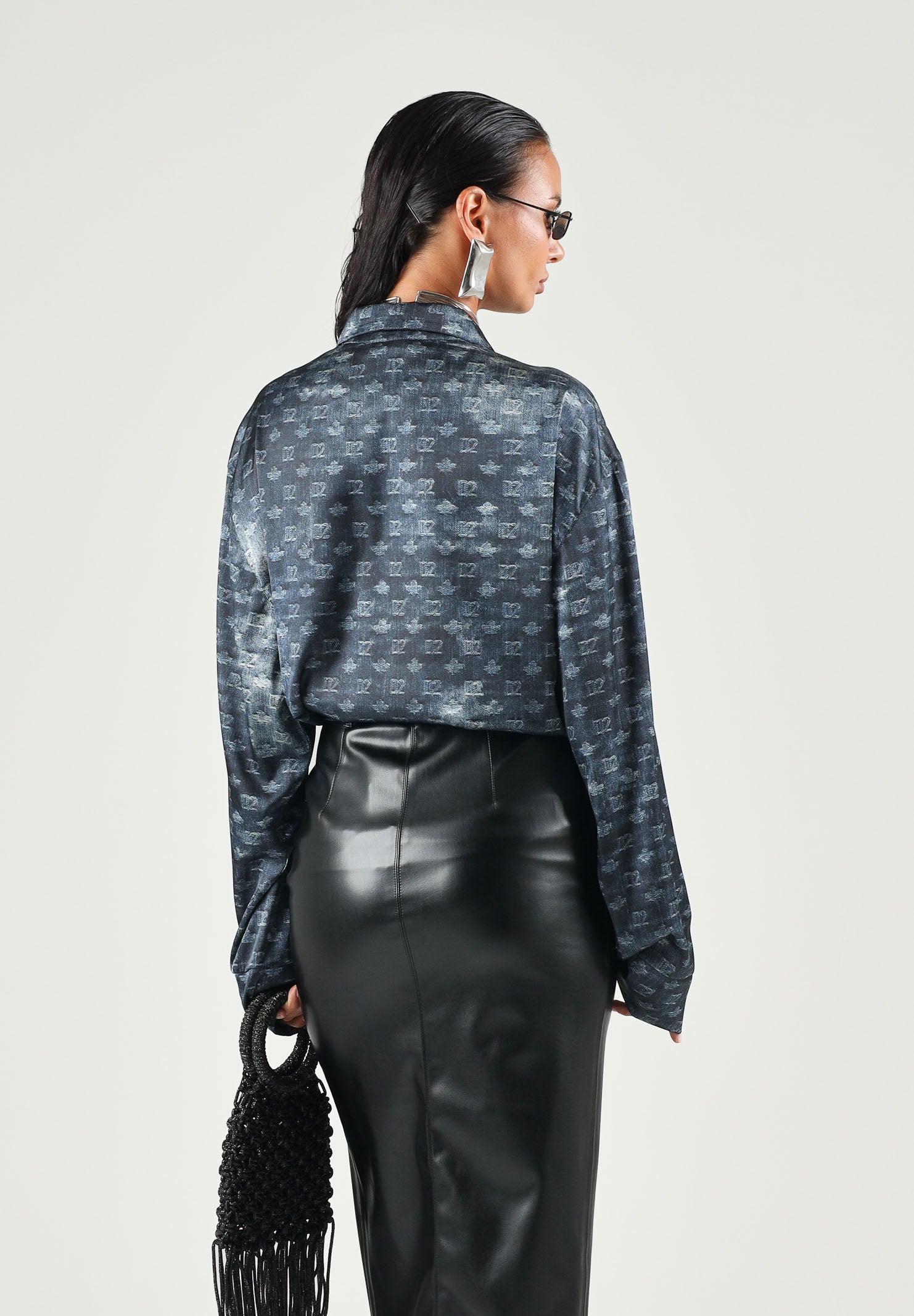 DSQUARED2 Camicia manica lunga denim blu per uomo e donna con taschino frontale applicato D9H386410 454 DSQUARED2 