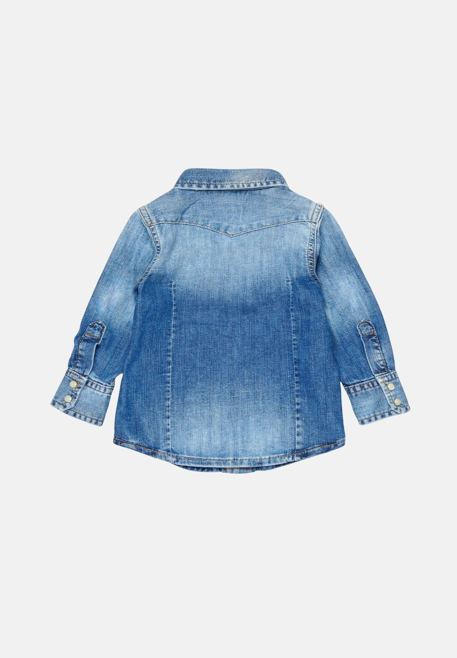 DSQUARED2 Camicia a manica lunga in denim chiaro da neonato DQ033GD0AFP DQ01 DSQUARED2 