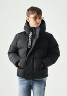 DSQUARED2 Giubbotto piumino nero per  donna, ragazzi e bambini, con design trapuntato tinta unita.<BR/> DQ1090D00BN DQ900 DSQUARED2 
