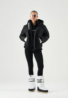 DSQUARED2 Giubbotto piumino nero per  donna, ragazzi e bambini, con design trapuntato tinta unita.<BR/> DQ1090D00BN DQ900 DSQUARED2 