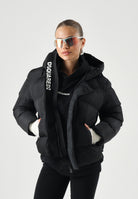 DSQUARED2 Giubbotto piumino nero per  donna, ragazzi e bambini, con design trapuntato tinta unita.<BR/> DQ1090D00BN DQ900 DSQUARED2 