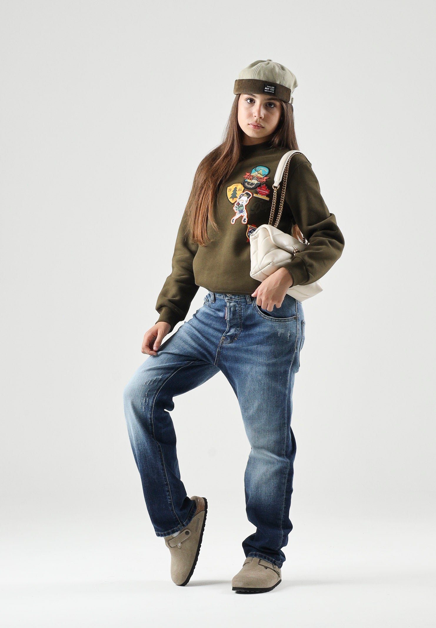 DSQUARED2  Jeans 642  blu per donna, ragazzi e bambini con effetto faded e dettagli distressed.<BR/> DQ2252D0AHR DQ01 DSQUARED2 