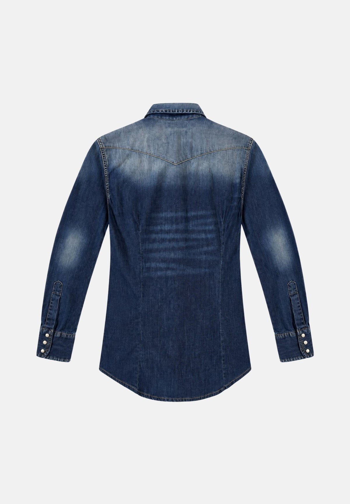 DSQUARED2 Camicia manica lunga denim blu per donna, ragazzi e bambini con tasche applicate sul petto DQ2887D0AHS DQ01 DSQUARED2 