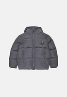 DSQUARED2 Piumino grigio antracite per donna, ragazzi e bambini con cappuccio, trapuntatura e stampa logo. DQ3042D0AID DQ913 DSQUARED2 