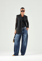 DSQUARED2 Jeans AMELIA in denim blu per donna, ragazzi e bambini con gamba ampia cropped. DQ3083D0AHX DQ01 DSQUARED2 
