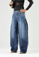 DSQUARED2 Jeans AMELIA in denim blu per donna, ragazzi e bambini con gamba ampia cropped. DQ3083D0AHX DQ01 DSQUARED2 