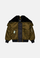 DSQUARED2  Bomber jacket con logo stampato tarmac green, per donna, ragazzi e bambini. DQ3412D0AIB DQ558 DSQUARED2 