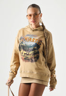 DSQUARED2 Felpa con cappuccio lark-beige per donna, ragazzi e bambini con stampa paesaggio frontale DQ3420D0AIS DQ776 DSQUARED2 