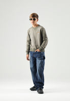 DSQUARED2 Felpa girocollo tarmac verde per donna, ragazzi e bambini con stampa logo sul petto. DQ3422D0AIM DQ558 DSQUARED2 