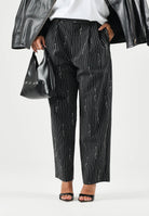 DSQUARED2 Pantaloni sartoriali PINSTRIPE  neri per donna, ragazzi e bambini con motivo gessato DQ3427D0AIF DQ900 DSQUARED2 