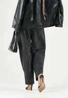 DSQUARED2 Pantaloni sartoriali PINSTRIPE  neri per donna, ragazzi e bambini con motivo gessato DQ3427D0AIF DQ900 DSQUARED2 
