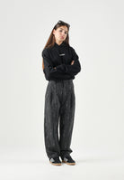 DSQUARED2 Pantaloni sartoriali PINSTRIPE  neri per donna, ragazzi e bambini con motivo gessato DQ3427D0AIF DQ900 DSQUARED2 