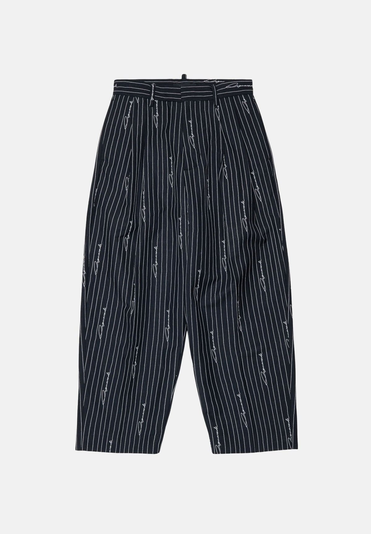 DSQUARED2 Pantaloni sartoriali PINSTRIPE  neri per donna, ragazzi e bambini con motivo gessato DQ3427D0AIF DQ900 DSQUARED2 