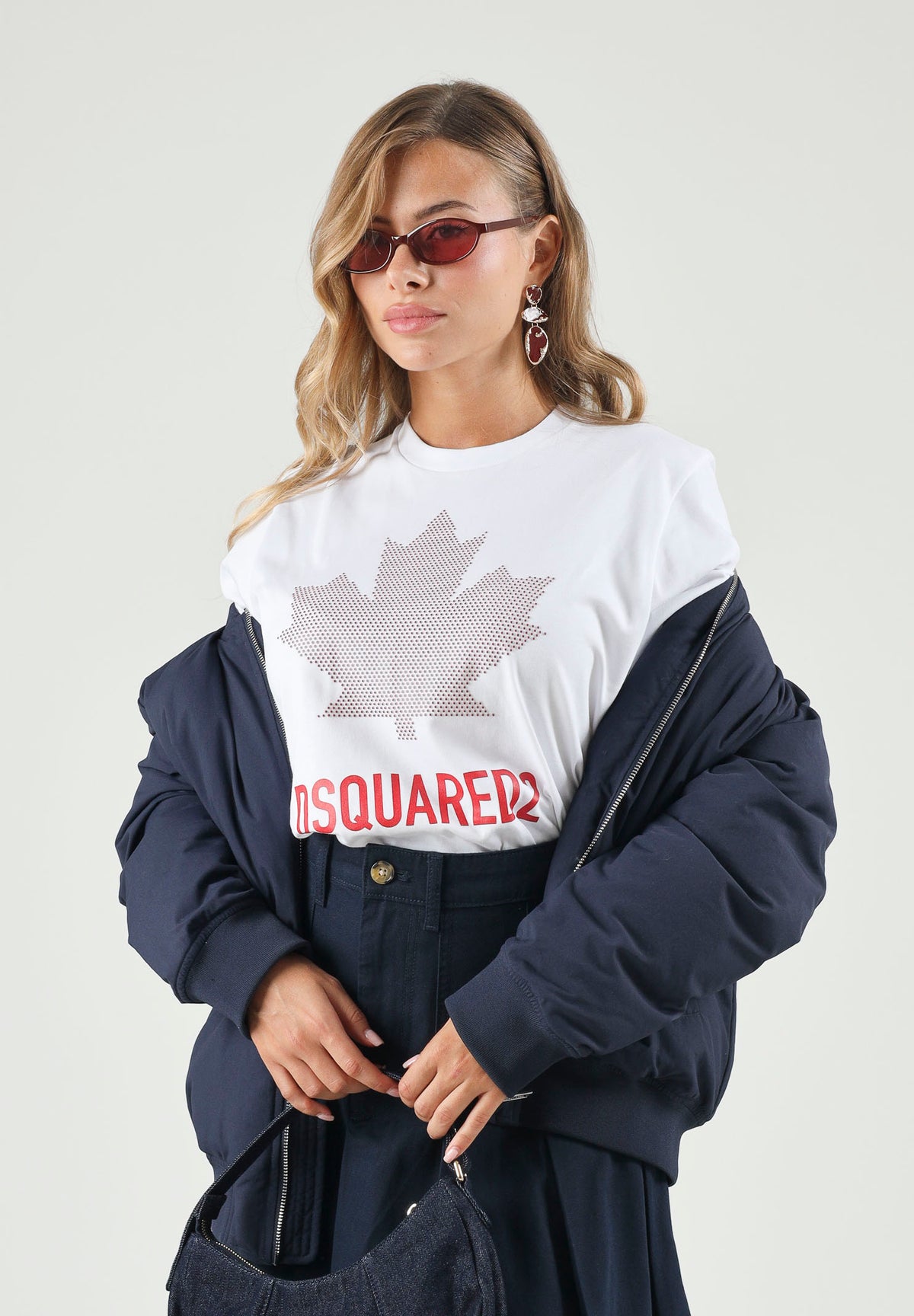 DSQUARED2 T-shirt manica corta bianca per donna, ragazzi e bambini con logo centrale DQ3434D0AJ5 DQ100 DSQUARED2 