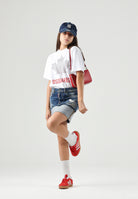 DSQUARED2 T-shirt manica corta bianca per donna, ragazzi e bambini con logo centrale DQ3434D0AJ5 DQ100 DSQUARED2 