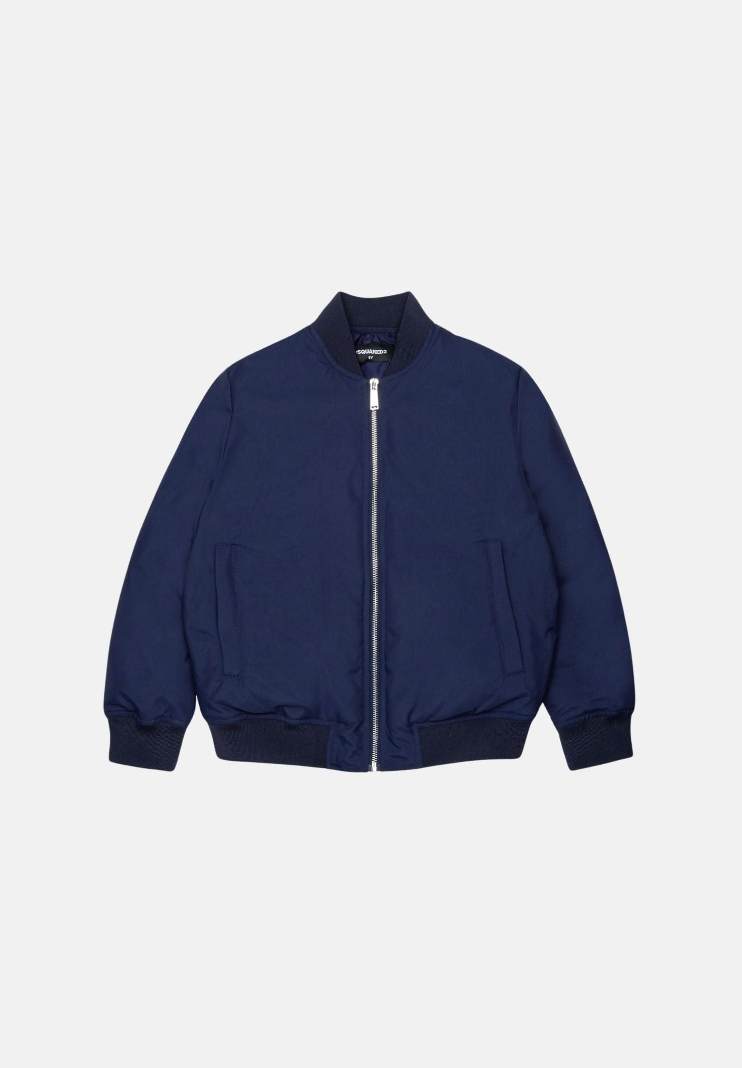 DSQUARED2 Giubbotto imbottito peacoat blue, blu per donna, ragazzi e bambini con logo stampato DQ3436D0AIC DQ864 DSQUARED2 