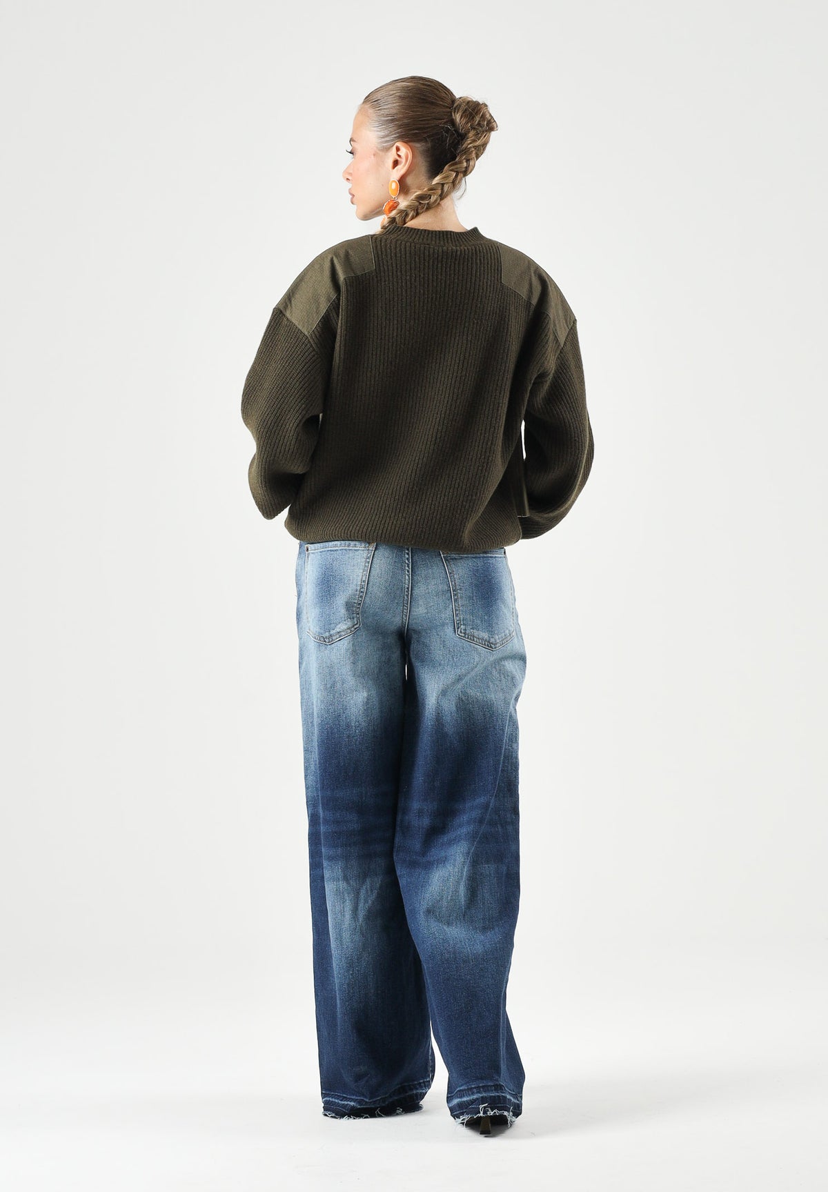 DSQUARED2 Pullover girocollo tarmac green, verde  per donna, ragazzi e  bambini DQ3437D0AJD DQ558 DSQUARED2 