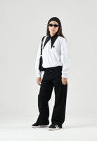 DSQUARED2 Felpa girocollo con logo, bianca, per donna, ragazzi e bambini con ricamp frontale. DQ3451D0AJ2 DQ100 DSQUARED2 