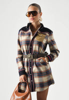 DSQUARED2 Abito camicia western a quadri feather gray, per donna, ragazzi e bambini con dettagli denim DQ3454D0AIA DQ717 DSQUARED2 