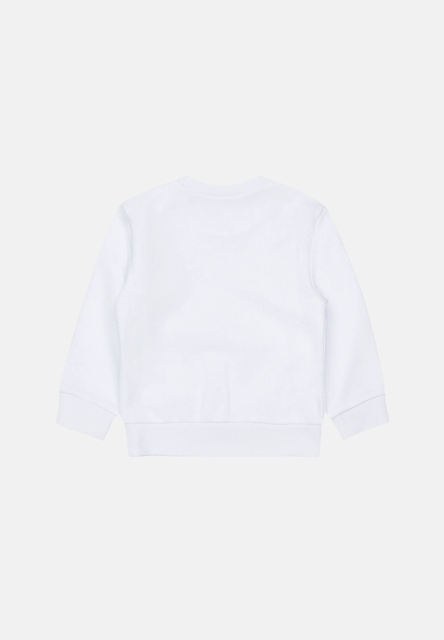 DSQUARED2  Felpa girocollo, colore basico bianco, neonato con stampa carton frontale DQ3486D0AJ2 DQ100 DSQUARED2 