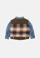 DSQUARED2 Gubbotto D2Kids NEWBORN, feather gray, grigio multicolore da neonato con fantasia check<BR/> DQ3490D0AIA DQ717 DSQUARED2 