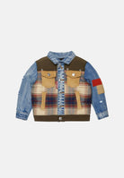 DSQUARED2 Gubbotto D2Kids NEWBORN, feather gray, grigio multicolore da neonato con fantasia check<BR/> DQ3490D0AIA DQ717 DSQUARED2 