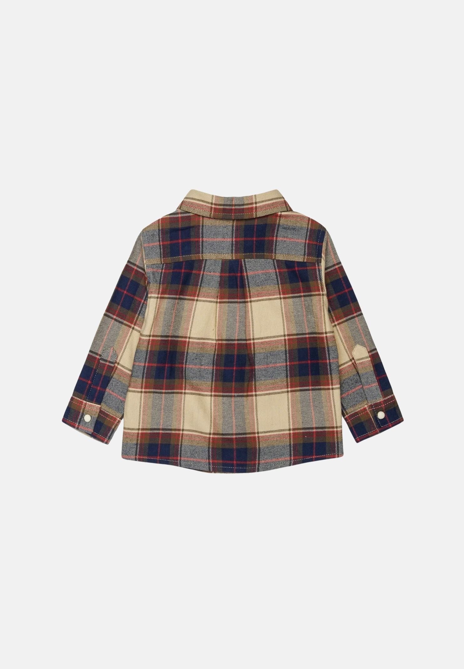 DSQUARED2  Camicia FEATHER GRAY, grigio multicolore da neonato, con tasche applicate sul petto DQ3491D0AIA DQ717 DSQUARED2 