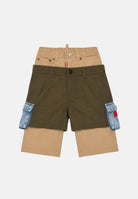 DSQUARED2 Pantalone colore Dark, marrone-verde, da neonato con tasche applicate DQ3492D0AIG DQ776 DSQUARED2 