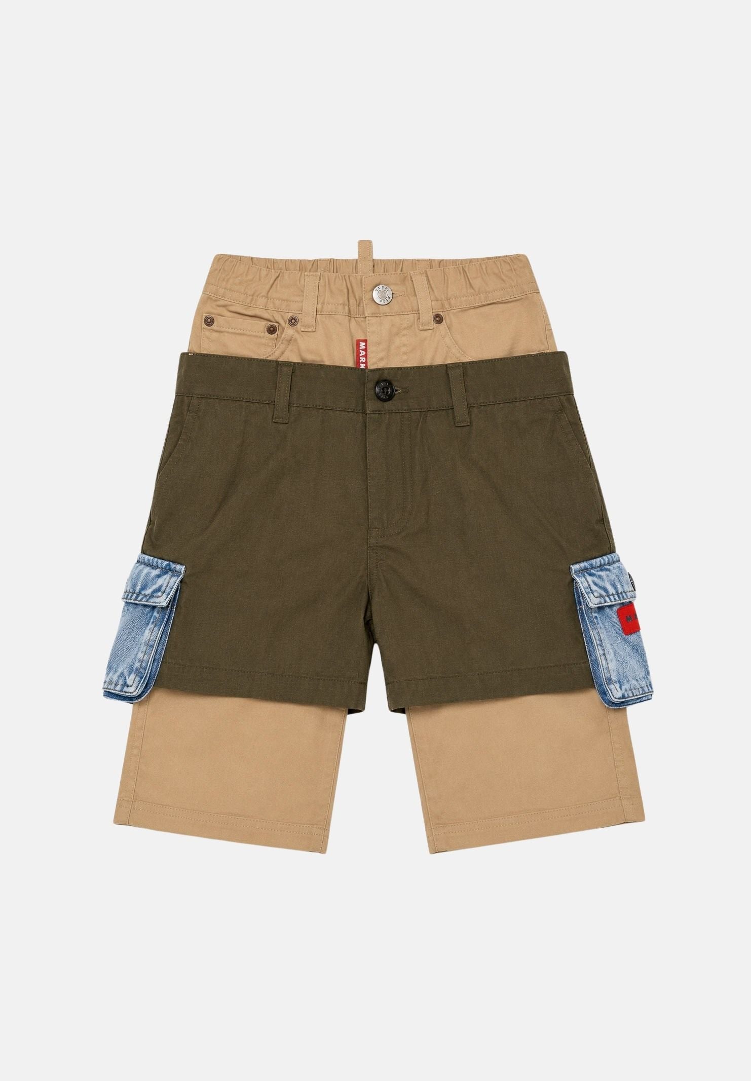 DSQUARED2 Pantalone colore Dark, marrone-verde, da neonato con tasche applicate DQ3492D0AIG DQ776 DSQUARED2 