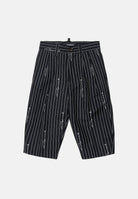 DSQUARED2 Pantaloni gessati neri da neonato con fantasia pinstripe DQ3495D0AIF DQ900 DSQUARED2 