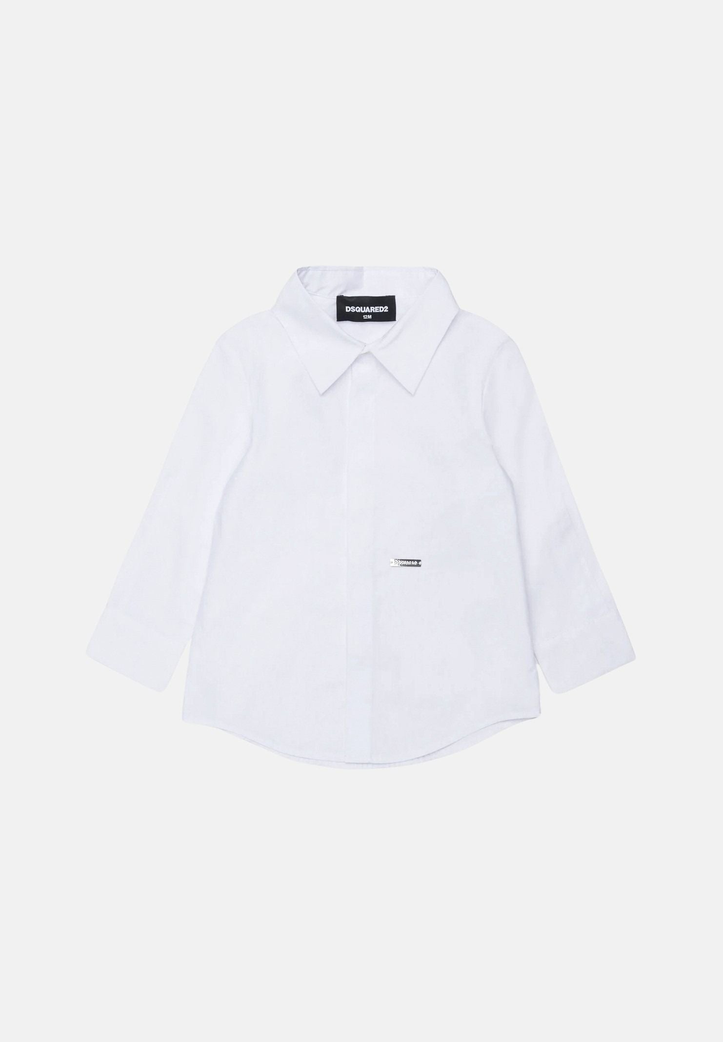 DSQUARED2 Camicia a maniche lunghe, colore basico bianco, neonato unisex. DQ3496D0AJ0 DQ100 DSQUARED2 