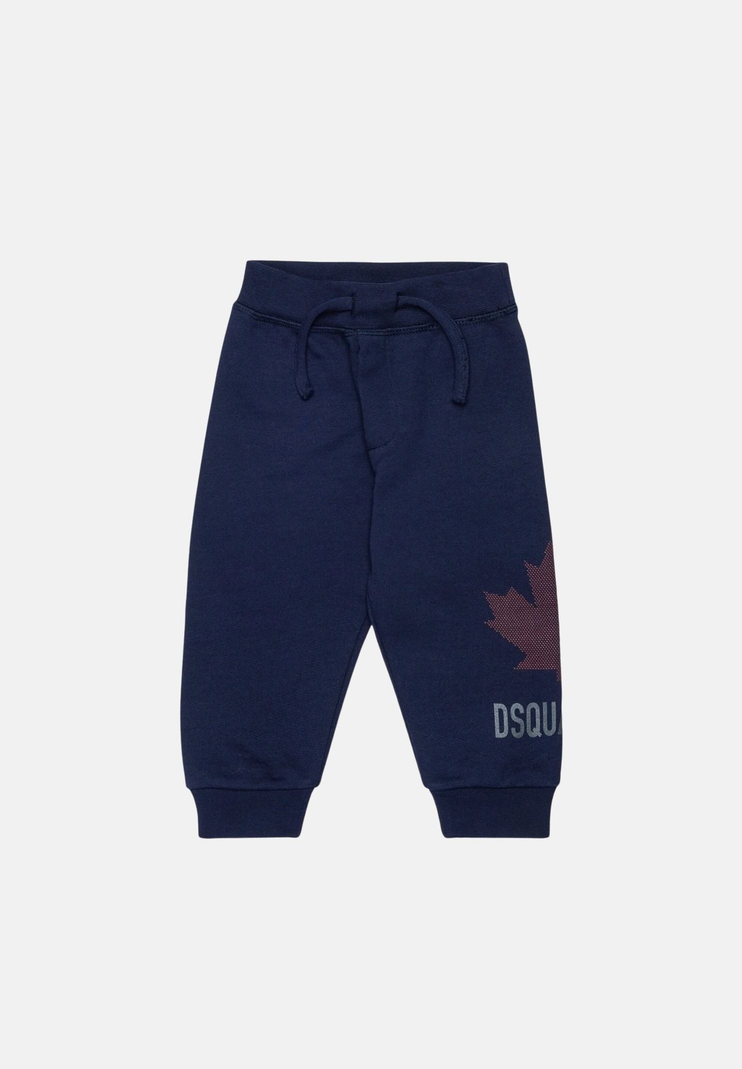 DSQUARED2 Pantaloni DRAWSTRING navy-blu da neonato con logo laterale DQ3505D0AJ6 DQ864 DSQUARED2 