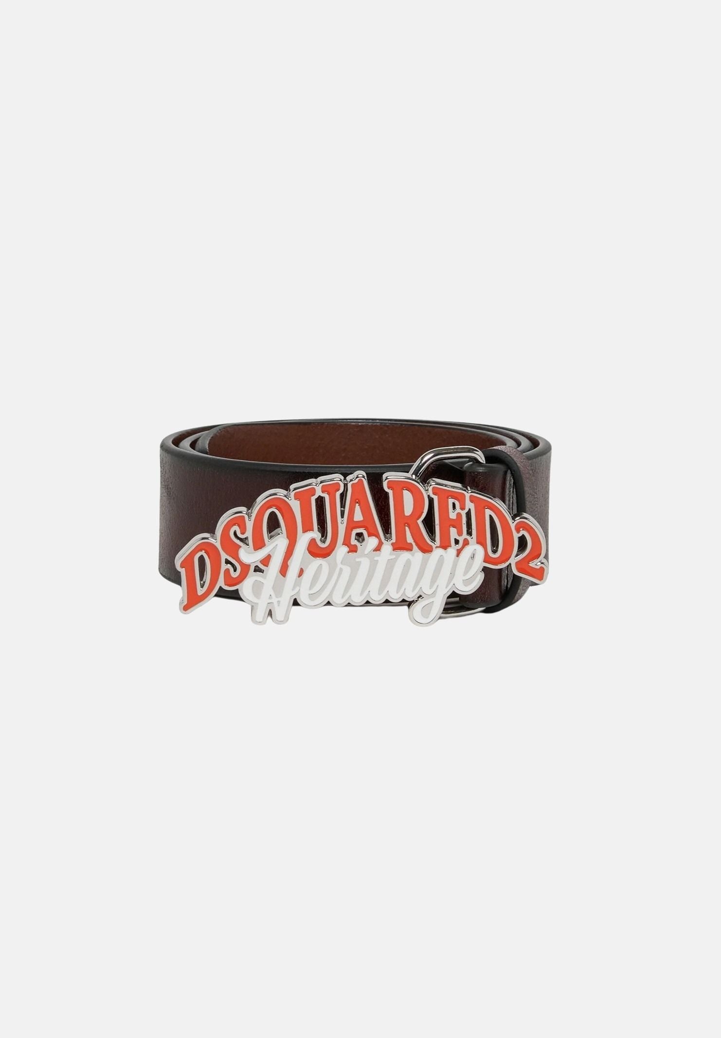 DSQUARED2 Cintura cocoa brown-marrone per uomo e donna con passante e fibbia metallica con logo lettering. DQ3544D0AGF DQ11 DSQUARED2 