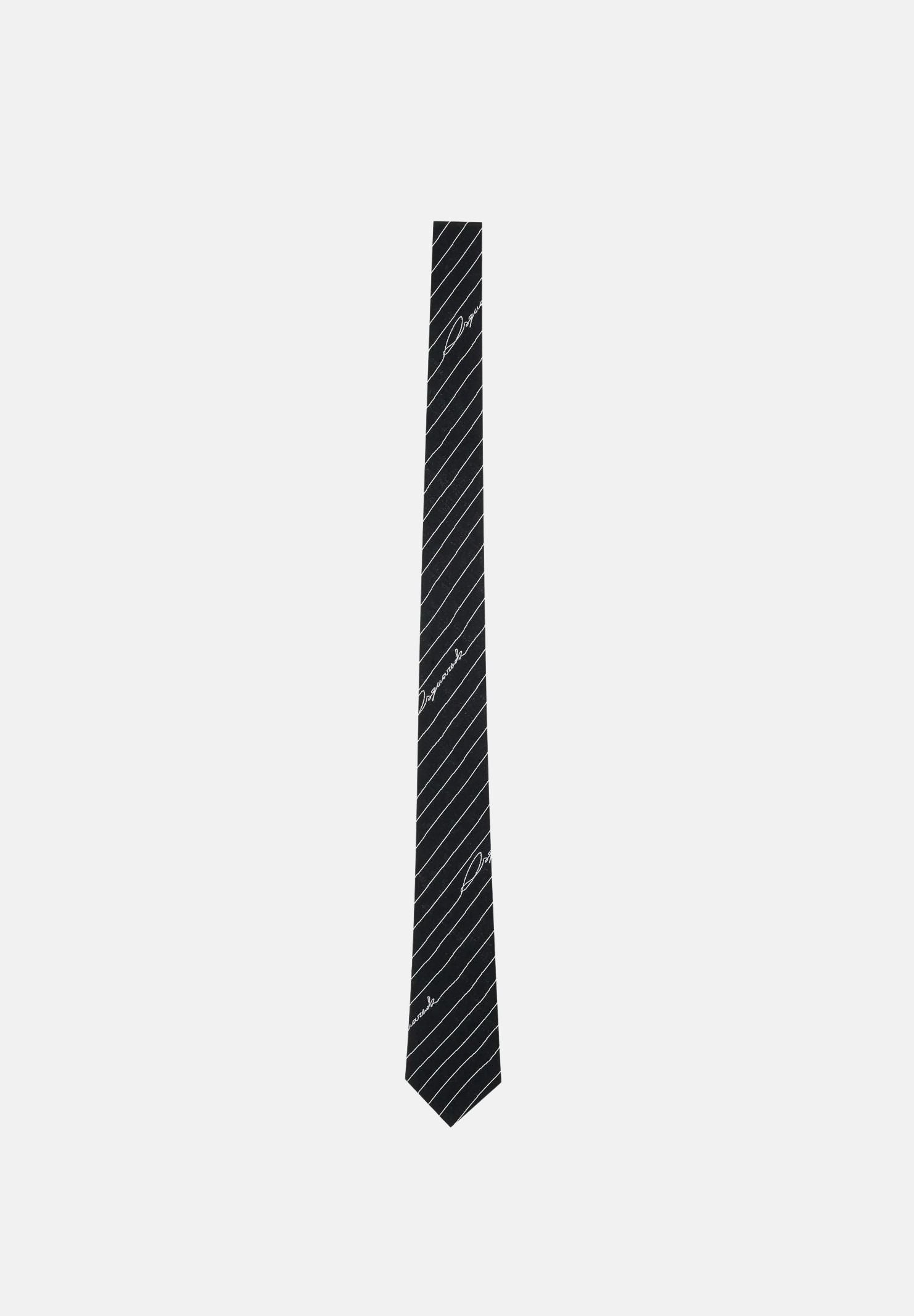 DSQUARED2 Cravatta D2 CLASSIC TIE  Black per uomo e donna con righe diagonali DQ3547D0AIF DQ900 DSQUARED2 