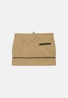 DSQUARED2 Gonna corta lark-beige per donna, ragazzi e bambini con tasche applicate DQ3555D0AIG DQ776 DSQUARED2 